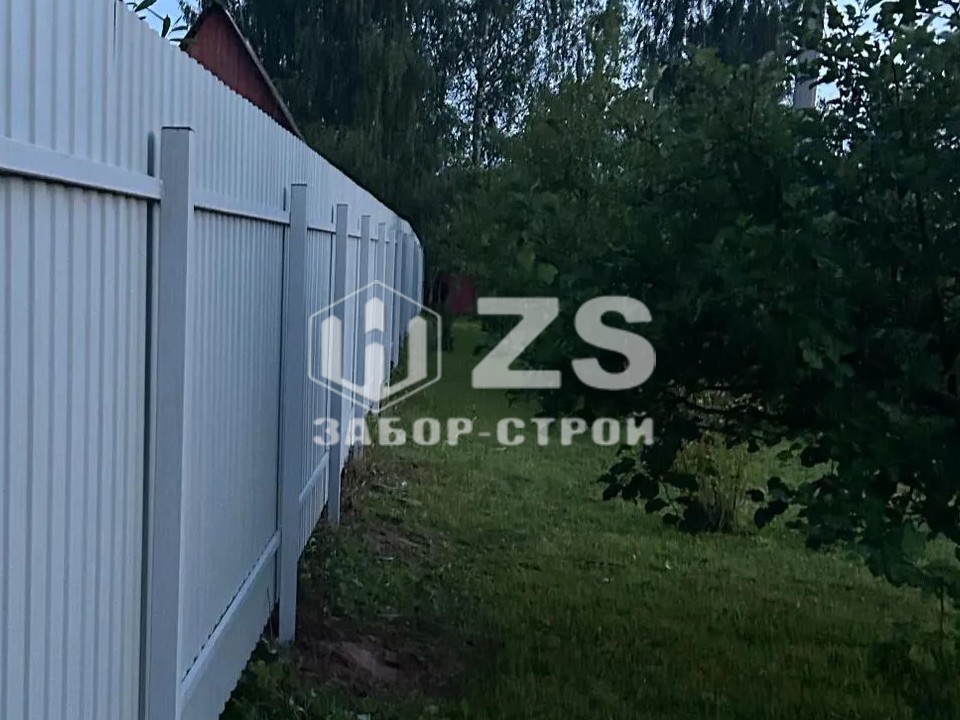 Забор из профнастила 154 метров